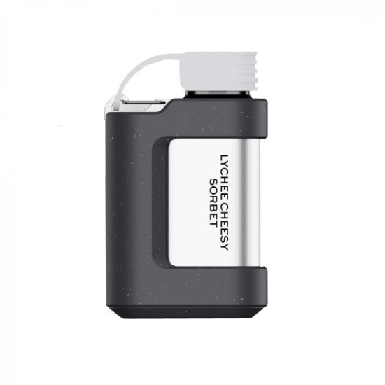 Vozol Gear 7000 Lychee Cheesy Sorbet tek kullanımlık elektronik sigara koyu gri.