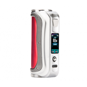 SX Mini SL Class V2 100W mod beyaz/kırmızı, dijital ekranlı, kompakt cihaz.