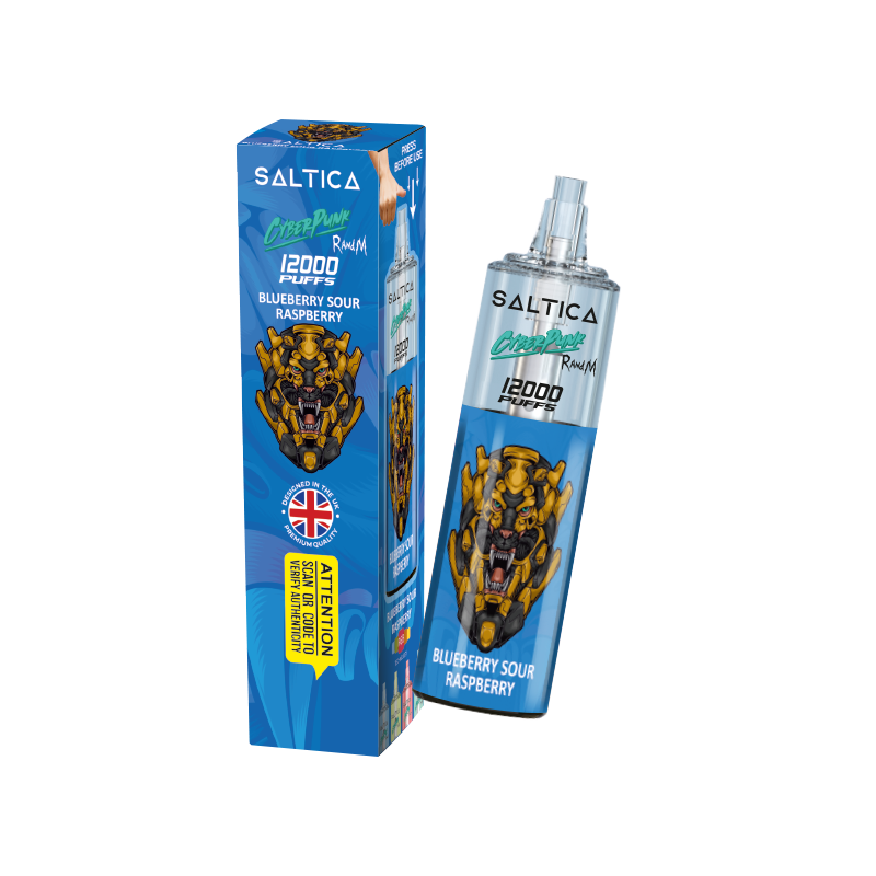 Saltica Cyberpunk 12000 Blueberry Sour Raspberry Tek Kullanımlık Vape