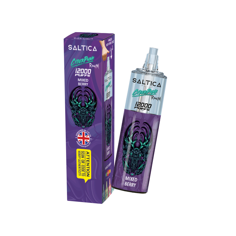 Saltica Cyberpunk 12000 Mixed Berry tek kullanımlık elektronik sigara.