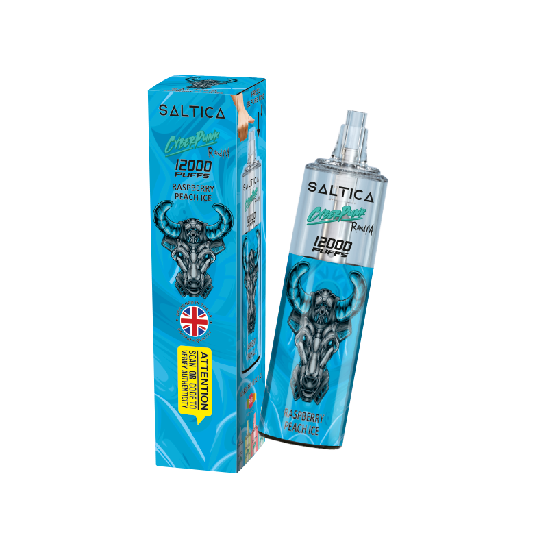 Saltica Cyberpunk 12000 Raspberry Peach Ice Tek Kullanımlık Vape Bar