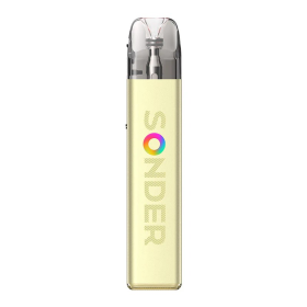 Geekvape Sonder Q2 Pod Mod açık sarı, ince ve şık bir elektronik sigara.
